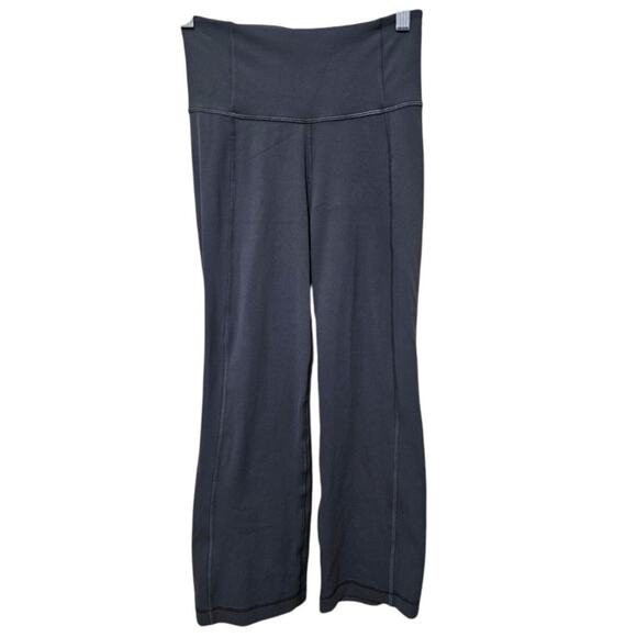 Lululemon Wunder Under Hi-Rise Gray Capris Size 4 Ruched Back Hem Athleisure - Picture 1 of 5